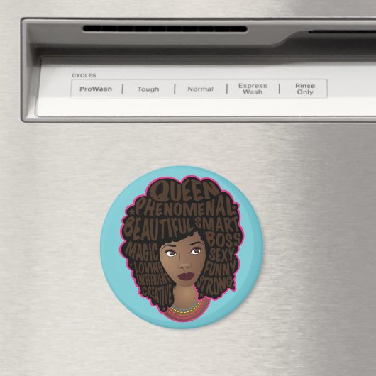 Ermutigung schwarzer Frauen, natürliches Haar, bla Magnet (In Situ (Geschirrspüler))