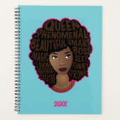 Ermutigung schwarzer Frauen, natürliches Haar, bla Planer (Vorderseite)