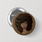 Ermutigung schwarzer Frauen, natürliches Haar, bra Button (Vorne & Hinten)