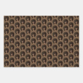 Ermutigung schwarzer Frauen, natürliches Haar, bra Geschenkpapier Set (Vorderseite 3)