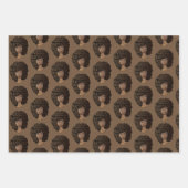 Ermutigung schwarzer Frauen, natürliches Haar, bra Geschenkpapier Set (Vorderseite 2)