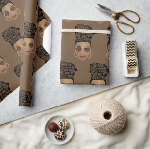 Ermutigung schwarzer Frauen, natürliches Haar, Bu Geschenkpapier