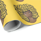 Ermutigung schwarzer Frauen, natürliches Haar, gel Geschenkpapier (Rolleneckpunkt)