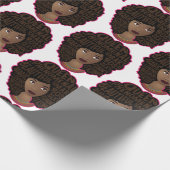 Ermutigung schwarzer Frauen, natürliches Haar Geschenkpapier (Ecke)