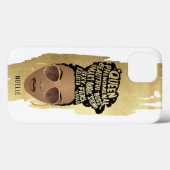 Ermutigung schwarzer Frauen, natürliches Haar, Gol Case-Mate iPhone Hülle (Rückseite (Horizontal))