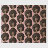 Ermutigung schwarzer Frauen, natürliches Haar, ros Geschenkpapier (Flach)