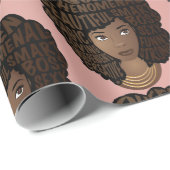 Ermutigung schwarzer Frauen, natürliches Haar, ros Geschenkpapier (Rolleneckpunkt)