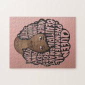 Ermutigung schwarzer Frauen, natürliches Haar, ros Puzzle (Horizontal)