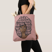 Ermutigung schwarzer Frauen, natürliches Haar, ros Tasche (Von Nahem)