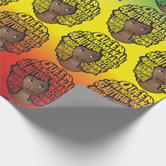 Ermutigung schwarzer Frauen, Rot-Gold-Grün Geschenkpapier