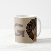 Ermutigung schwarzer Frauen, Taupe Brown Kaffeetasse (VorderseiteRechts)