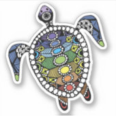 Ermutigung Turtle Chakras Aufkleber (Vorderseite)