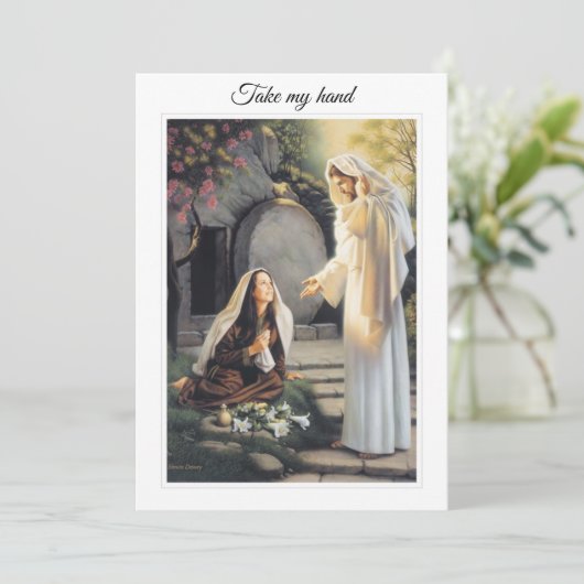 Ermutigung und Glaube Dankeskarte (Stehend Vorderseite)