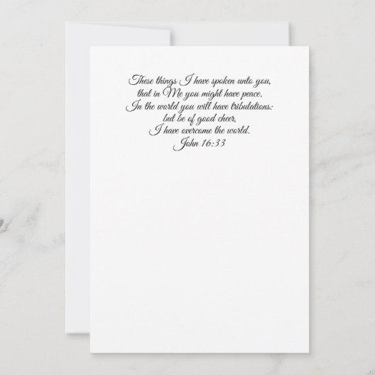 Ermutigung und Glaube Dankeskarte (Rückseite)