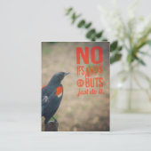 Ermutigung von Blackbird Postkarte (Stehend Vorderseite)