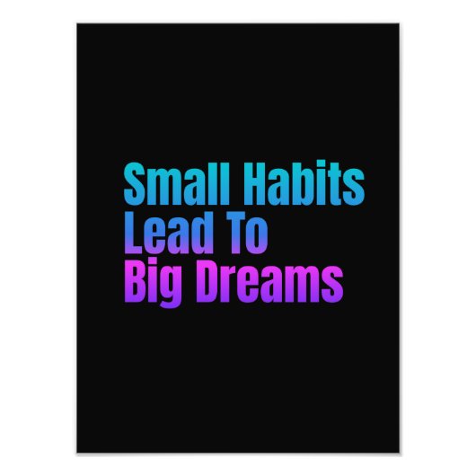 Ermutigung von Texten durch kleine Gewohnheiten zu Fotodruck (Vorne)