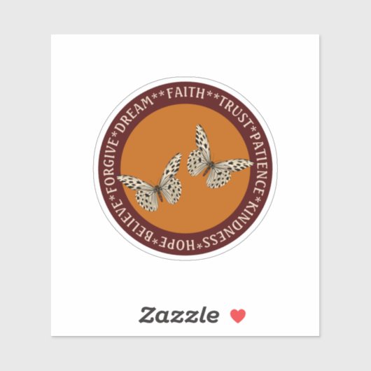 Ermutigung von Wörtern Herbstlaub Inspiration Aufkleber (Blatt)