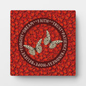 Ermutigung von Wörtern Herbstlaub Inspiration Fotoplatte (Vorderseite)