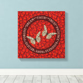 Ermutigung von Wörtern Herbstlaub Inspiration Leinwanddruck (Insitu (Holzboden))