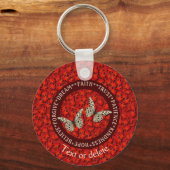 Ermutigung von Wörtern Herbstlaub Inspiration Schlüsselanhänger (Rückseite)