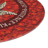 Ermutigung von Wörtern Herbstlaub Inspiration Schneidebrett (Ecke)