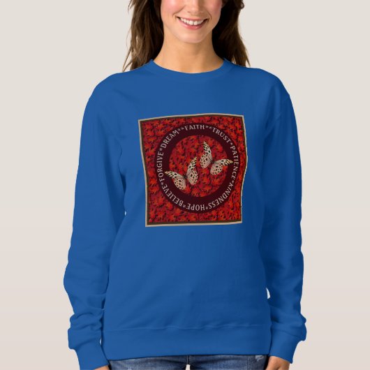 Ermutigung von Wörtern Herbstlaub Inspiration Sweatshirt (Vorderseite)