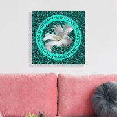 Ermutigung von Wörtern Hibiskus Inspiration Leinwanddruck (Insitu (Wohnzimmer))