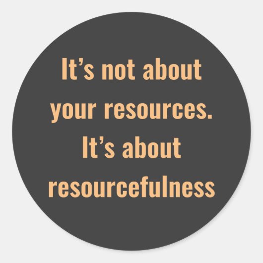 Ermutigung von Wörtern mit einfachem Text Runder Aufkleber (Vorderseite)