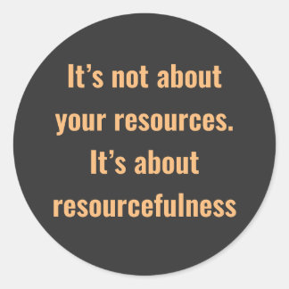 Ermutigung von Wörtern mit einfachem Text Runder Aufkleber