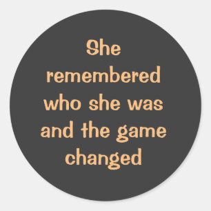 Ermutigung von Wörtern mit einfachem Text Runder Aufkleber