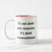 Ermutigung von Wörtern mit einfachem Text Zweifarbige Tasse (Links)