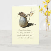 Ermutigung/Zaunkönig-Krug Karte (Gelbe Blume)