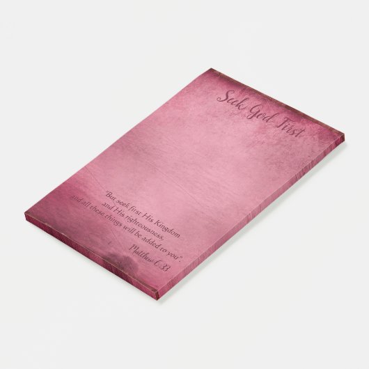 Ermutigung zu Seek God first Post-it Klebezettel (angewinkelt)