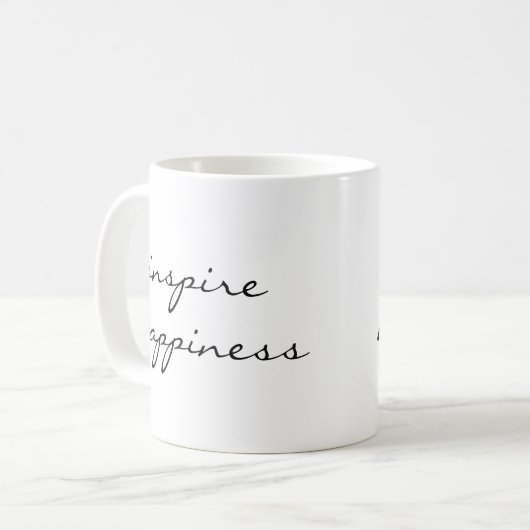 Ermutigung zum Erstellen von Happiness Script-Hand Kaffeetasse (Vorderseite Links)
