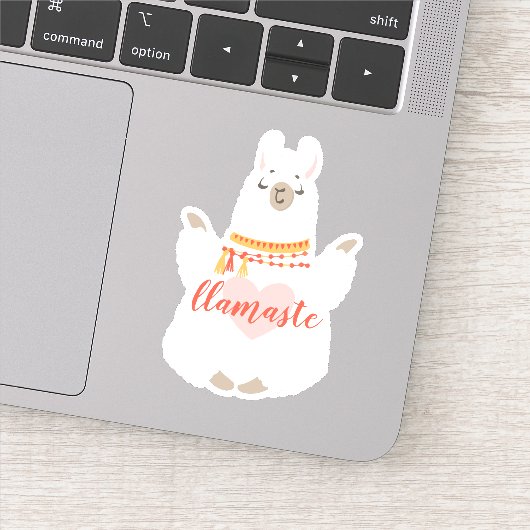 Ermutigung zur Position des Llamaste Yoga Aufkleber (Detail)