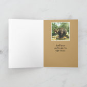 Ermutigung zur richtigen Entscheidung Spaß Bären Karte (Innenseite)