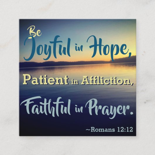 Ermutigung zur Speicherung von Karten für Bibelver (Vorderseite)