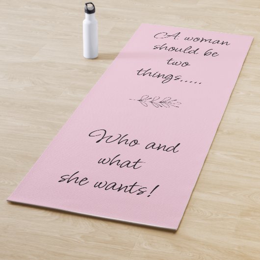 Ermutigung zur Yoga-Matte, starke Frau Yogamatte (Beispiel)