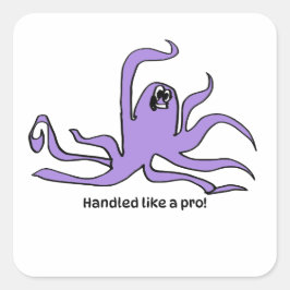 Ermutigungsaufkleber für Kinder - Oktopus Quadratischer Aufkleber