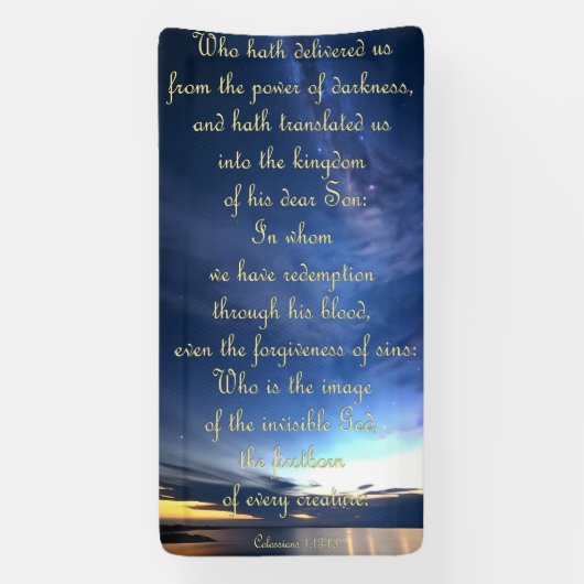 Ermutigungsbanner - Kolosse 1:13-15 Banner (Vertikal)