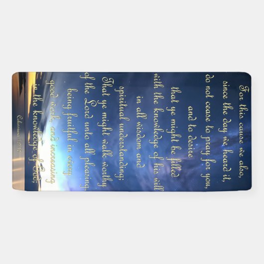 Ermutigungsbanner - Kolosse 1:9-10 Banner (Horizontal)