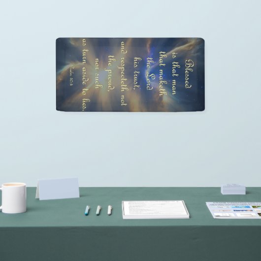 Ermutigungsbanner - Psalm 40:4 Banner (Messe)