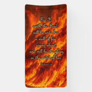 Ermutigungsbanner - Zechariah 2:5 Banner