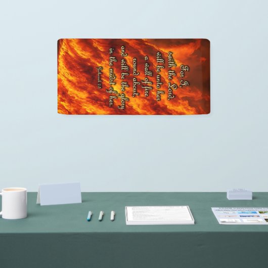 Ermutigungsbanner - Zechariah 2:5 Banner (Messe)