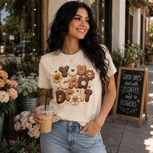 Ermutigungsbotschaft mit Blumen: Du Schaffst Es Tri-Blend Shirt