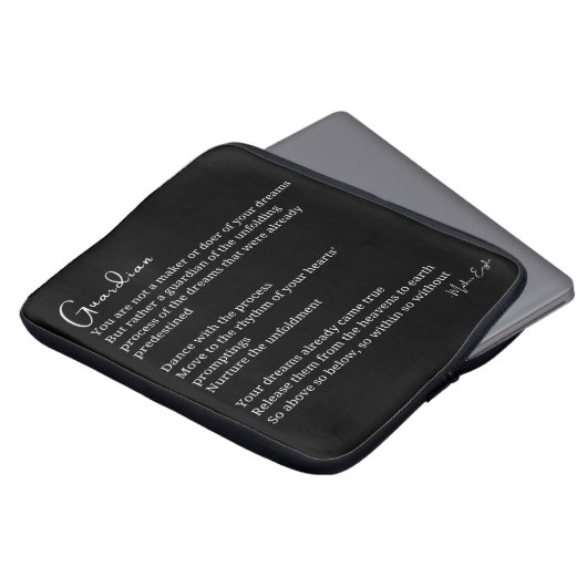 Ermutigungsgedicht des Wächter Laptopschutzhülle (Vorne Oben)