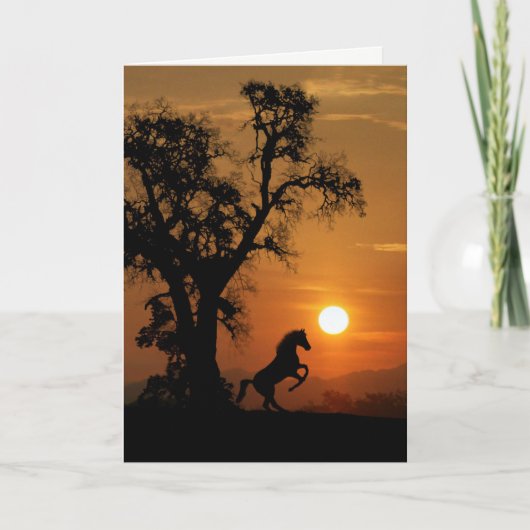 Ermutigungskarte für Pferde und Eichen Karte (Vorderseite)