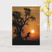 Ermutigungskarte für Pferde und Eichen Karte (Gelbe Blume)