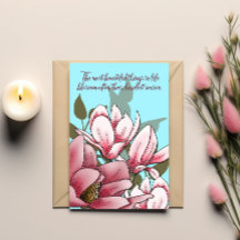Ermutigungskarte: Magnolienblüten Stärke