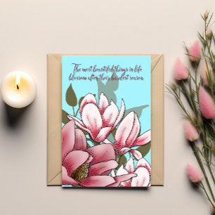 Ermutigungskarte: Magnolienblüten-Stärke Karte